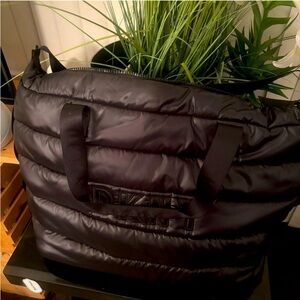 DKNY Black Puffer Duffel Bag
